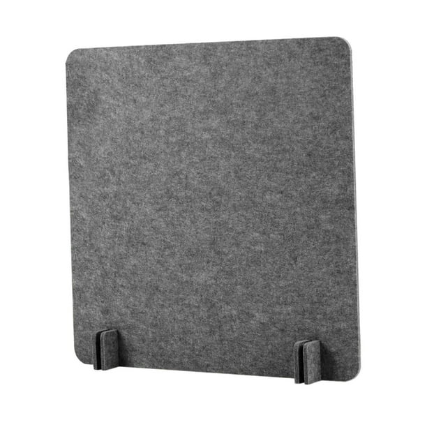Mampara acústica para mesa, separador, biombo, divisor de mesa para la zona de recepción. Cuadrado gris oscuro
