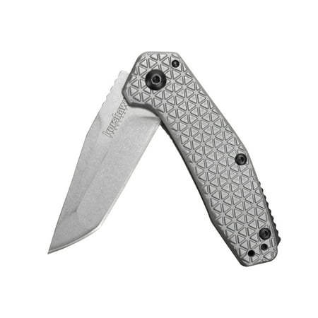 Kershaw Cathode Pocket Knife (1324), 2.25-inch 4Cr14 High-Performance Steel Blade, Stonewashed Finish, Cold Forged Stainless Steel Handle, SpeedSafe Opening, Frame Lock, Reversible Pocket Clip, 2.7 (Best Cold Steel Knife)