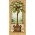 thumbnail image 2 of Kruskamp, Janet 18x32 White Modern Wood Framed Museum Art Print Titled - Palm Tree in Basket I, 2 of 4