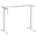 thumbnail image 1 of Giantex Crank Height Adjustable Standing Desk Frame, Manual Hand Crank Workstation Base, Ergonomic Sit to Stand Base w/ Foldable Crank Handle, Hook, Cable Management Rack, White, 1 of 8