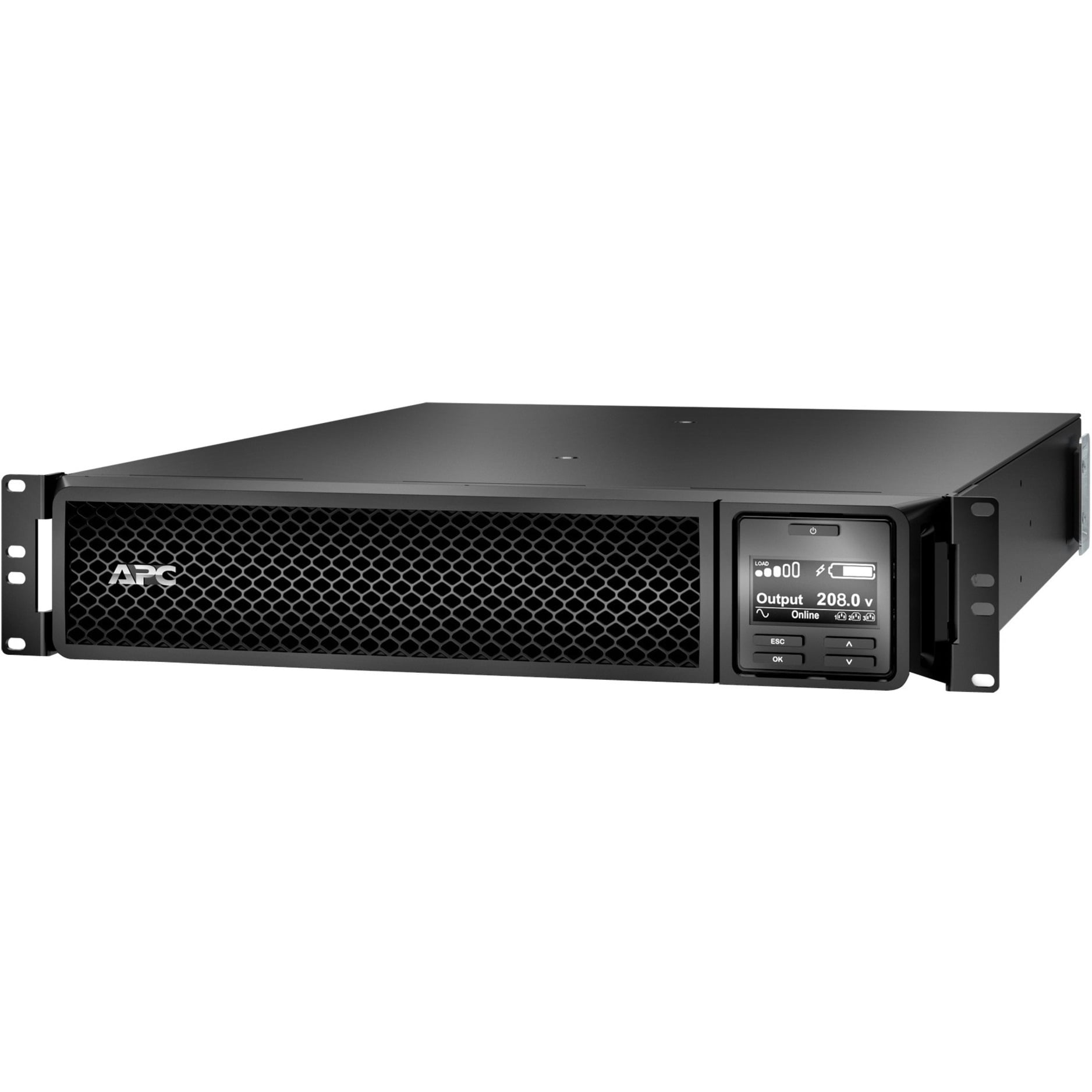 APC SRT3000RMXLT Smart-UPS On-Line,2700 Watts /3000 VA,Input 208V /Output 208V, Interface Port RJ-45 Serial, SmartSlot, USB, Extended runtime model, Rack Height 2 U