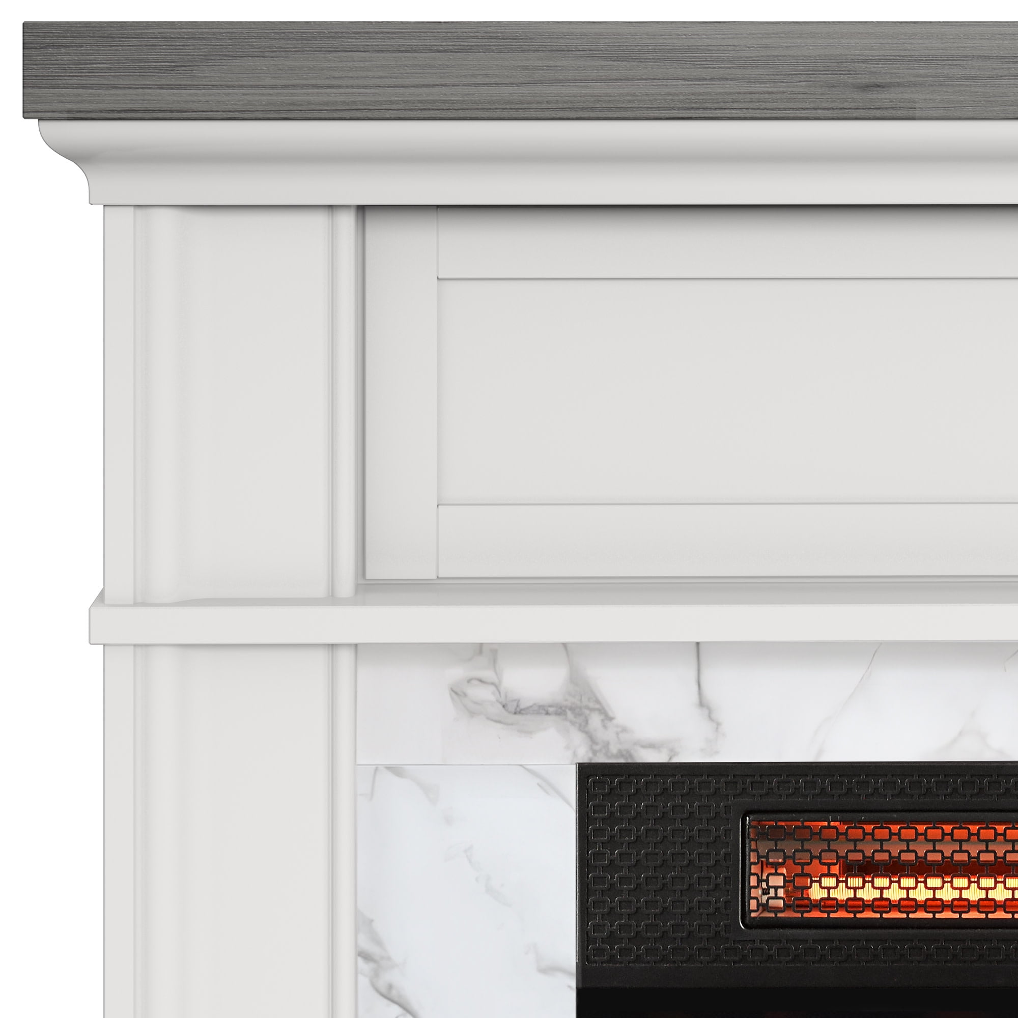 duraflame® Wall Mantel Electric Fireplace, Bright White