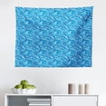 thumbnail image 1 of Blue Paisley Tapestry, Rhythmic Buta Elements with Floral Ornaments Illustration Print, Fabric Wall Hanging Decor for Bedroom Living Room Dorm, 2 Sizes, Cobalt Blue Azure Blue, by Ambesonne, 1 of 1