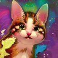 thumbnail image 1 of Pintura de diamante 5D DIY Kit de gato de taladro redondo completo Decoración del hogar Artesanía(10) Hugtrwg Para estrenar, 1 of 9