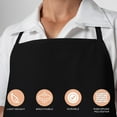 thumbnail image 6 of White Classic Black Aprons Bulk - Commercial Chef Bib Apron for Kitchen and Restaurant Cooking without Pockets, Unisex Women and Men, Adult - 12 Pack, 6 of 6