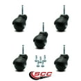 thumbnail image 2 of 2 Inch Flat Black Hooded Grip Neck Ball Casters Set of 5 Service Caster, 2 of 2