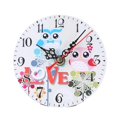 thumbnail image 1 of Reloj de pared de estilo búho de dibujos animados, reloj de pared de madera redondo silencioso, sala de estar, dormitorio, accesorio de decoración del hogar, regalos de Navidad Sweethay JJ15751-03, 1 of 4