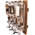 thumbnail image 3 of Dispensador de licor de pared Gesonlinka para 4 botellas de madera, 3 of 7