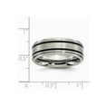 thumbnail image 2 of Titanium Black Accent 8mm Brushed Polished Band - Size 8.5, 2 of 2