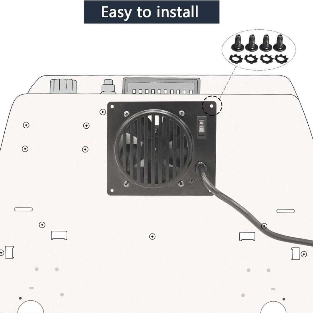 WHF100 Vent-Free Wall Heater Blower Fan for Mr. Heater,Dyna-Glo, Dyna-Glo 30,000 BTU, Comfort Glow Vent Free Heaters, Replacement Ventless WHF100 Dyna-Glo Heater Fan Accessory Kit