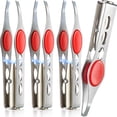 thumbnail image 1 of 4 pinzas para cejas con luz LED, pinzas iluminadas, pinzas con punta inclinada LED, pinzas de acero inoxidable para cejas, herramientas de maquillaje para quitar, 1 of 5