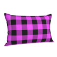 thumbnail image 2 of Kll Purple Black Buffalo Plaid Pillow Covers Envelope Closure,Super Soft And Cozy Fuzzy Fleece Pillow Case Cover 20"X30", 2 of 9