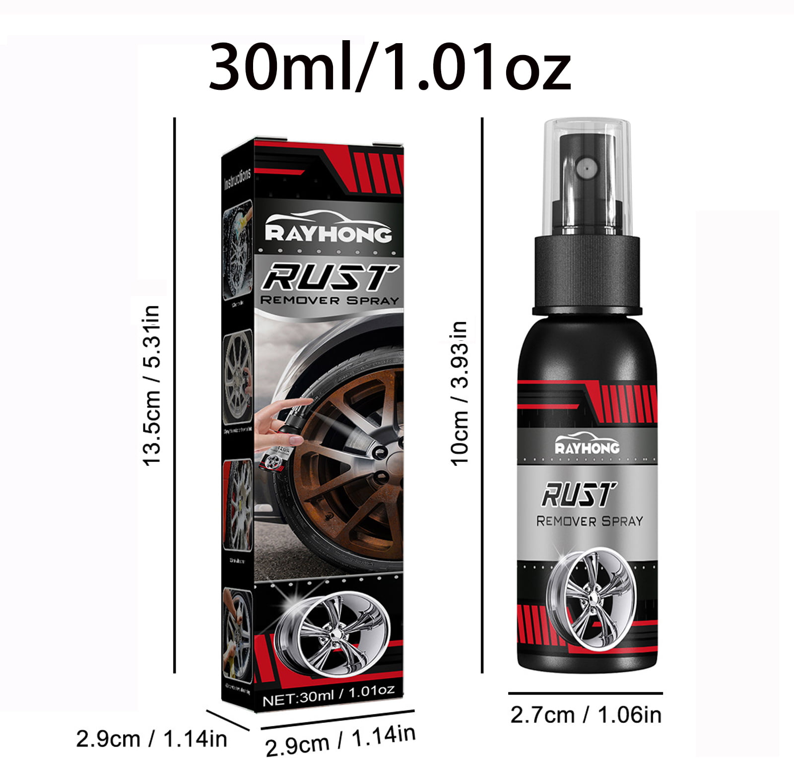 Car Rust Remover Spray, Rust Remover for Automobile Wheels, Car Rust  Remover for Metal, Car Rust Stopper, Car Rust Remover Rust Inhibitor  Derusting Spray Maintenance Cleaning (3pcs-100ml) - Yahoo Shopping
