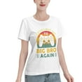 thumbnail image 2 of Leveling Up To Big Bro Again Women'S Basic Short Sleeve T-Shirt White Medium, 2 of 5