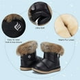 thumbnail image 2 of Bonario Toddler Boys Girls Snow Boots Winter Snow Warm Fleece Booties High-Top Ankle Shoes for Little Kids, 2 of 6