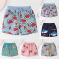 thumbnail image 2 of KPOPLK Toddler Shorts French Terry Baby Boys Shorts Infant Summer Clothes Size 5-6,Sky Blue, 2 of 9