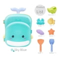 thumbnail image 4 of Ensemble de Jouets de Plage pour Enfants 8 Pcs avec Coffre de Rangement en Forme de Baleine - Comprend Pelle, Râteau, Plastique Sûr et Durable, Étui de Voyage Portable pour Garçons et Filles de 4 à 6 Ans - Améliore la Coordination Main-il, 4 of 6