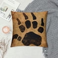thumbnail image 2 of Qinduosi Throw Pillow Covers Vintage Lovely Black Bear Paw Print Pillowslip Square Sofa Cute  Inches Cushion Cases Pillowcases, 2 of 5