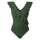 thumbnail image 3 of WILLBEST Traje de Baño Mujer Dos Piezas Trajes de Baño para Mujer Traje de Baño Lindo Traje de Baño con Cuello En V con Volantes, 3 of 4