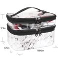 thumbnail image 2 of Bolsa de maquillaje de doble capa, neceser de viaje para cosméticos, neceser (blanco), 2 of 4