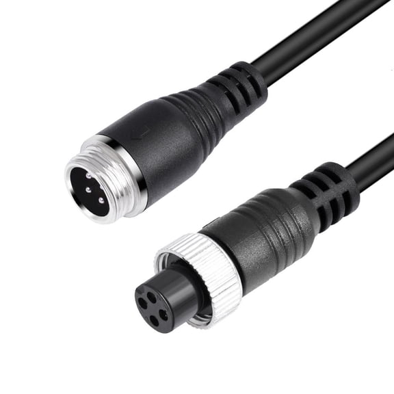 YIGSECU 4Pin Male Female Aviation Video Extension Cable Cord With Locking Screw For Car Backup Cameras