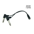 thumbnail image 5 of TRS Stereo 3.5mm Female Jack to Dual 6.35mm Male Plug Mono TS Right Angle Audio Adapter Y Splitter Cable Mixer Cable, 5 of 7