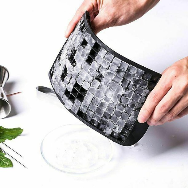 160 rejillas de silicona pequeña bandeja para cubitos de hielo molde de hielo herramienta de cocina para whisky Cola