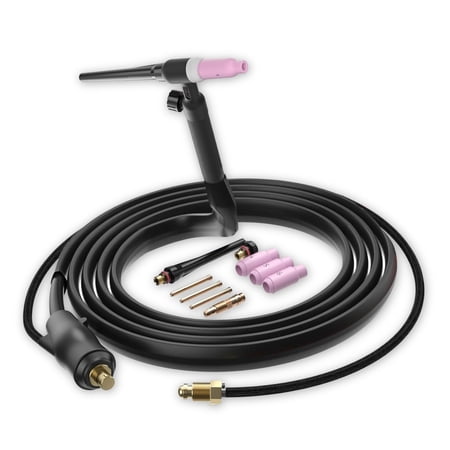 LOTOS MTT130 Lift TIG Torch 13ft WP-17V Welding Gun with Dinse 35-50mm Quick Connector and 5/8 -18 Argon Connector for MIG225/MIG225SP