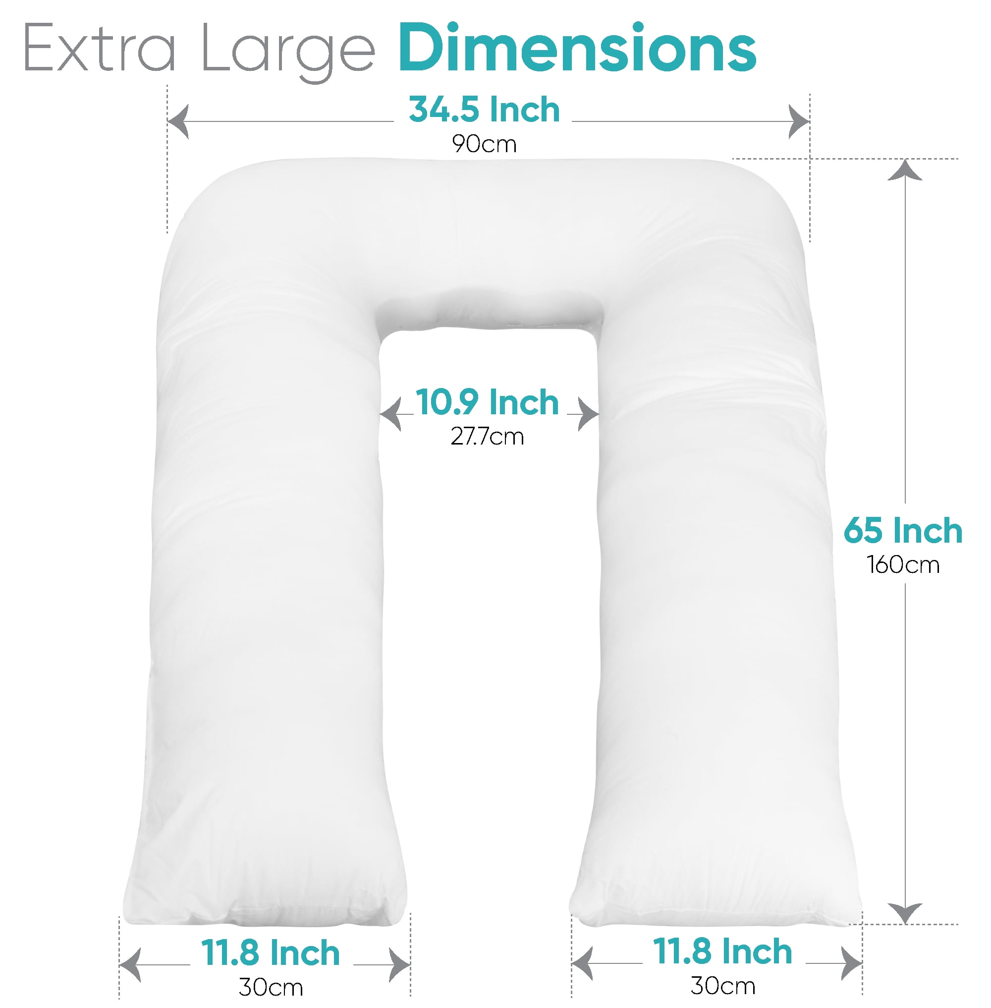 Digital Decor Premium Cotton Full Body U Shaped Pregnancy Pillow