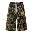 thumbnail image 5 of JoveMarine Men's Camo Drawstring Cargo Shorts - Plaid Work Shorts with Pockets, Knee-Length Loose Fit for Outdoor Daily,Army Green L, 5 of 6
