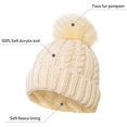 thumbnail image 4 of Womens Girls Winter Warm Pom Knit Ski Beanie Hat and Scarf Set, 4 of 7