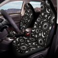 thumbnail image 4 of Uourmeti Removable Car Seat Covers Front Seats Only for Auto Polyester Interior Decor Car Seats Protector, Celestial Sun Moon Pattern, 4 of 7