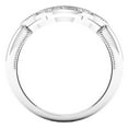thumbnail image 3 of Dazzlingrock Collection 0.12 Carat (ctw) Round White Diamond Ladies Contour Guard Wedding Band, 14K White Gold, Size 6, 3 of 5