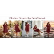 Cuteduck Womens Plus Size Dress Criss Cross V Neck Short Sleeve Summer Casual Dress 1X-5X