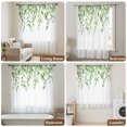 thumbnail image 5 of Green Vines Sheer Curtains 54 Inch Length, Light Filtering Voile Curtain Panel, Spring Botanical Plants Leaves Farmhouse Rod Pocket Drapes Window Treatments for Living Room Bedroom 52"x54", 5 of 9