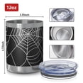 thumbnail image 3 of 12oz Tumblers Halloween Spider Webs Vacuum Insulated Stainless Steel Travel Tumbler Cups Mug with Lid and Straw for Beer,Coffee,Beverages with Cleaning Brush for Cold & Hot Drinks, 3 of 5