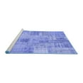 thumbnail image 2 of Ahgly Company Machine Washable Indoor Rectangle Patchwork Blue Transitional Area Rugs, 8' x 10', 2 of 4