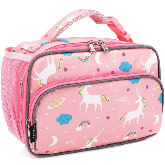 Lonchera FlowFly, bolsa blanda aislante, pequeña hielera para niños, rosa