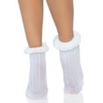 thumbnail image 3 of Leg Avenue Zig Zag Crochet Lace Top Anklet Socks Ruffle Cuff Ankle Sock Hosiery For Women, 3 of 5