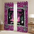 thumbnail image 2 of jejeloiu Western Cowboy Boots Black Out Curtains,Chic Leopard Print Curtains Pack of 2 (42x63 Each),Cheetah Pattern Bowknot Bowtie Bedroom Curtains For Girls Kids,Breathable Home Decor, 2 of 6