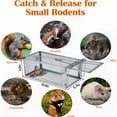thumbnail image 6 of 1-Pack Humane Live Catch Mouse Trap Cage, Galvanized Steel Reusable Rodent Trap with Auto Lock Door, 6 of 7