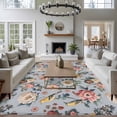 thumbnail image 3 of Vintage Spring Floral Area Rugs 5'x8', Washable Small Throw Rugs for Classroom Bedroom, Farmhouse Flowers Blue Vintage Indoor Outdoor Rug Non-Slip Low Pile Carpet Runner Reversible Floor Mats, 3 of 8