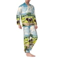 thumbnail image 2 of KLL Countryside Farm Cow Sleepwear Mens Flannel Pajamas,Long Cotton Pj Set, 2 of 7