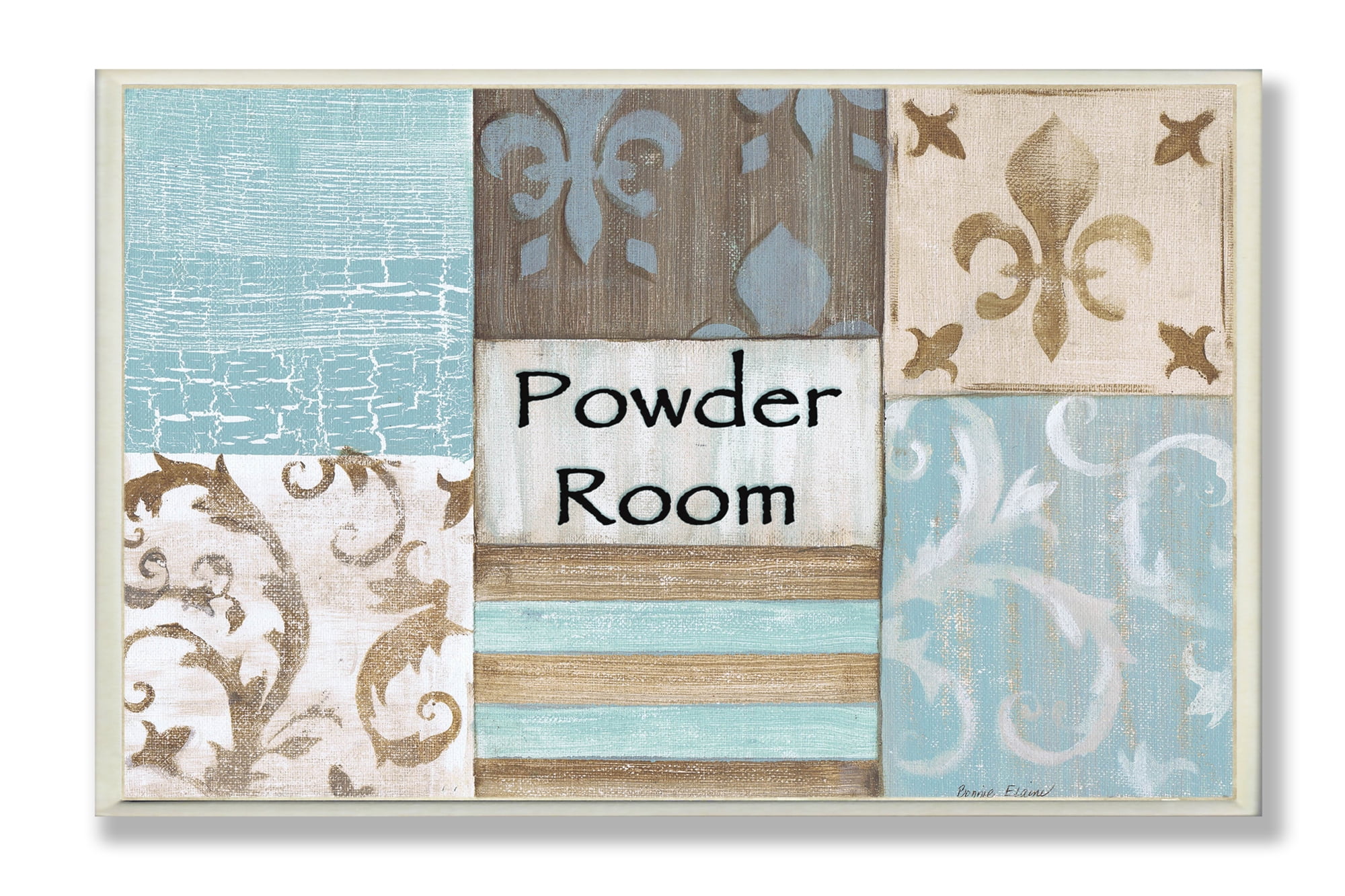 The Stupell Home Decor Collection Fleur de Lis Powder Room