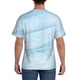 thumbnail image 3 of Qekee Blue Marble Classic Fit T-Shirt Men's Shirt Men's Tight Short Sleeves for Exercise, Running, Mountaineering - Blue Marble, 3 of 9