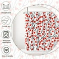 thumbnail image 6 of Valentines Shower Curtain, Romantic Love Shower Curtain Set for Valentine''s Day Waterproof Red Heart Mother''s Day Shower Curtain with Hooks, 84x72 Inch, 6 of 6