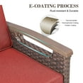 thumbnail image 3 of Opohoro 4-Piece Outdoor Wicker Conversation Set with Swivel Rocking Chairs and Cushions for Patio Porch Garden, 3 of 9