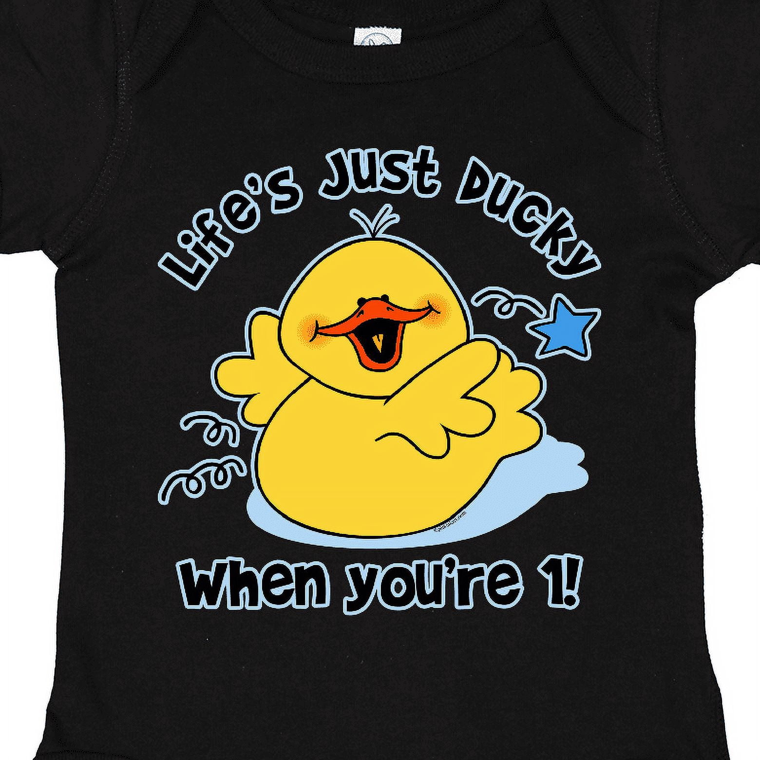 Inktastic Life's Ducky 1st Birthday Boys or Girls Baby Bodysuit