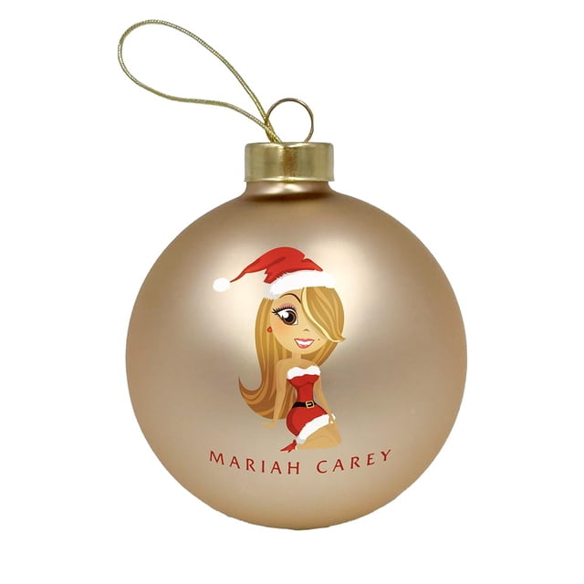 Adorno Navideño Bola Dorada Brillante Oficial de Mariah Carey
