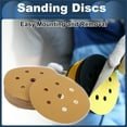thumbnail image 2 of Unique Bargains Sanding Discs 6" 7 Hole 800 Grit Round Hook and Loop Sandpaper Aluminum Oxide Paper Base Yellow 25 Pcs, 2 of 7